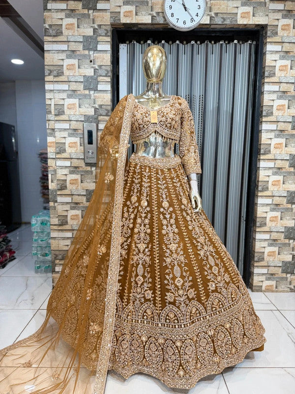 Magnifique Lehenga Doré Luxury