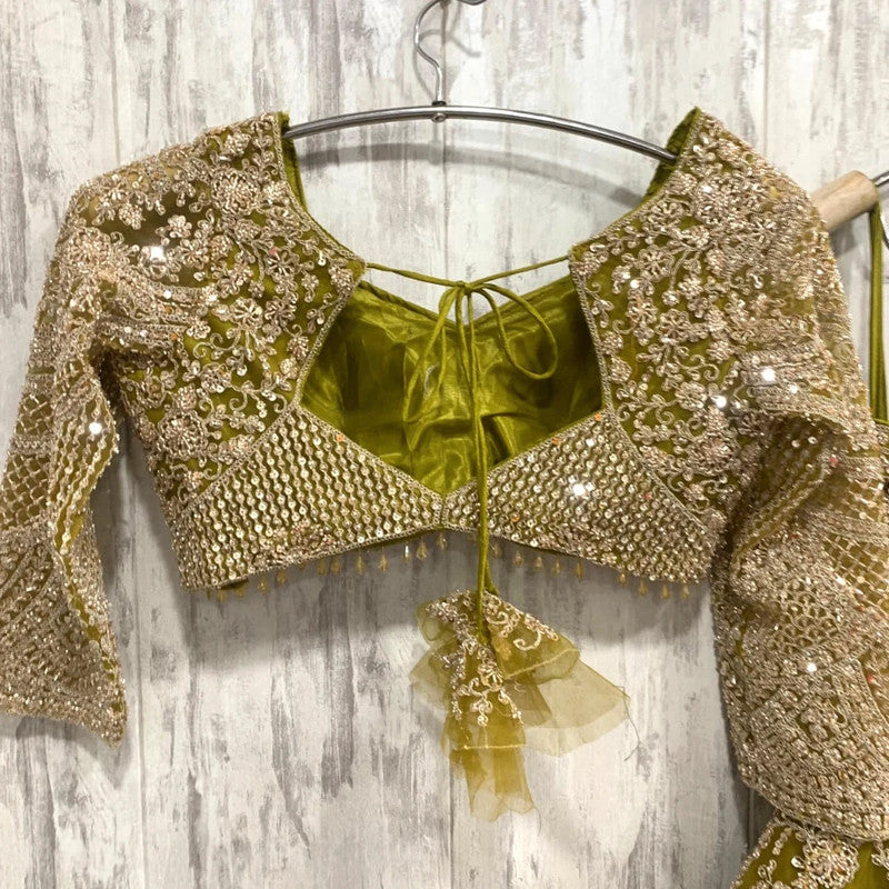 Magnifique Lehenga Luxury Vert Pistache