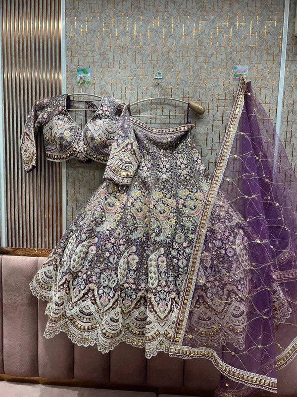 Magnifique Lehenga Violet Luxury