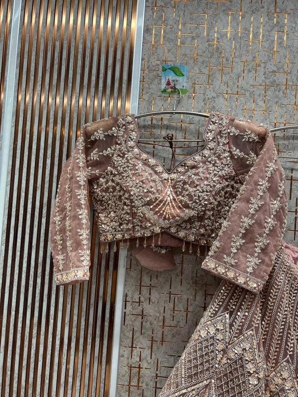 Magnifique Lehenga Rose Taupe Luxury