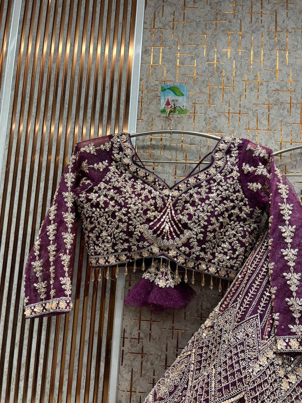 Magnifique Lehenga Violet Luxury