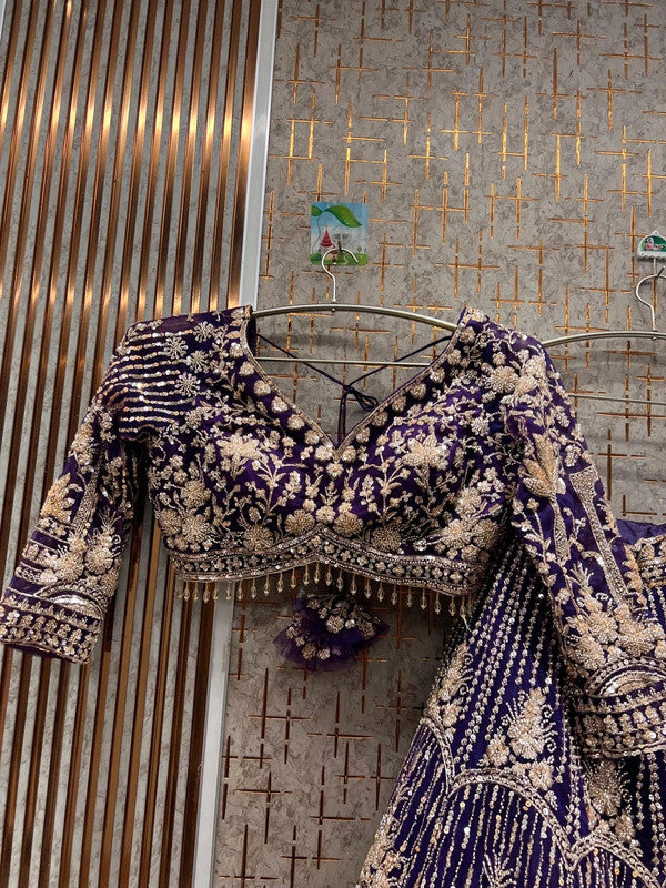 Magnifique Lehenga Violet Luxury