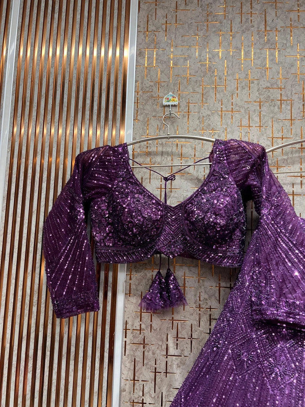 Magnifique Lehenga Violet Luxury