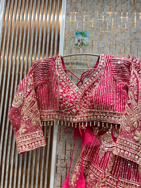 Magnifique Lehenga Rose Fuschia Luxury