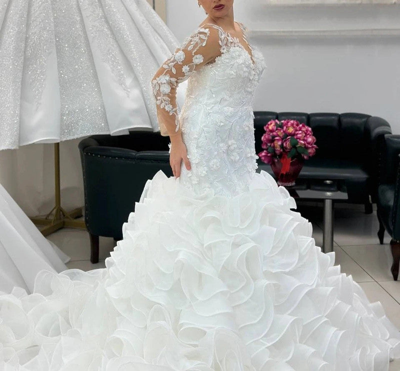 Magnifique Robe de Mariée Sirène Luxury
