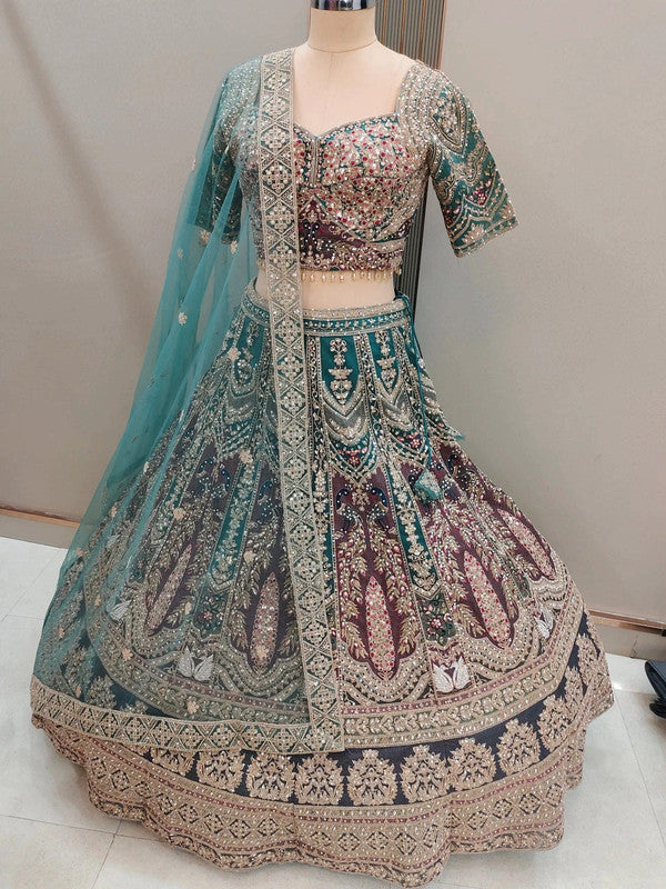 Magnifique Lehenga Luxury Bleu