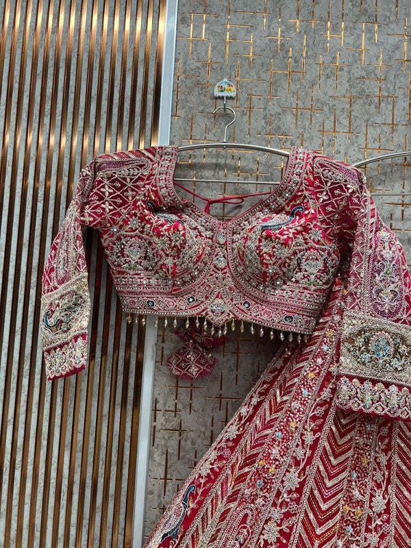 Magnifique Lehenga Luxury Rose Fuschia