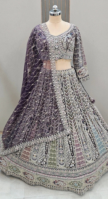 Magnifique Lehenga Luxury Violet