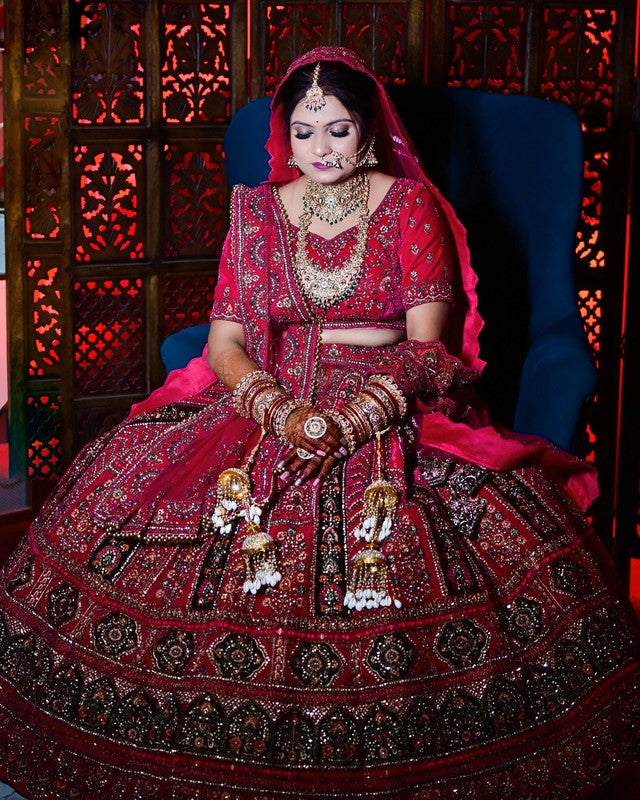 Magnifique Lehenga Luxury Rose