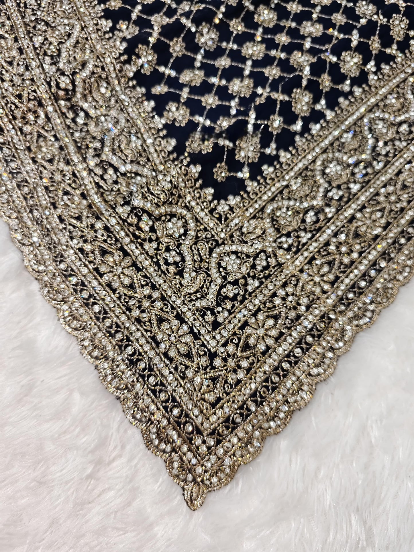 Saree Luxury Black Strass