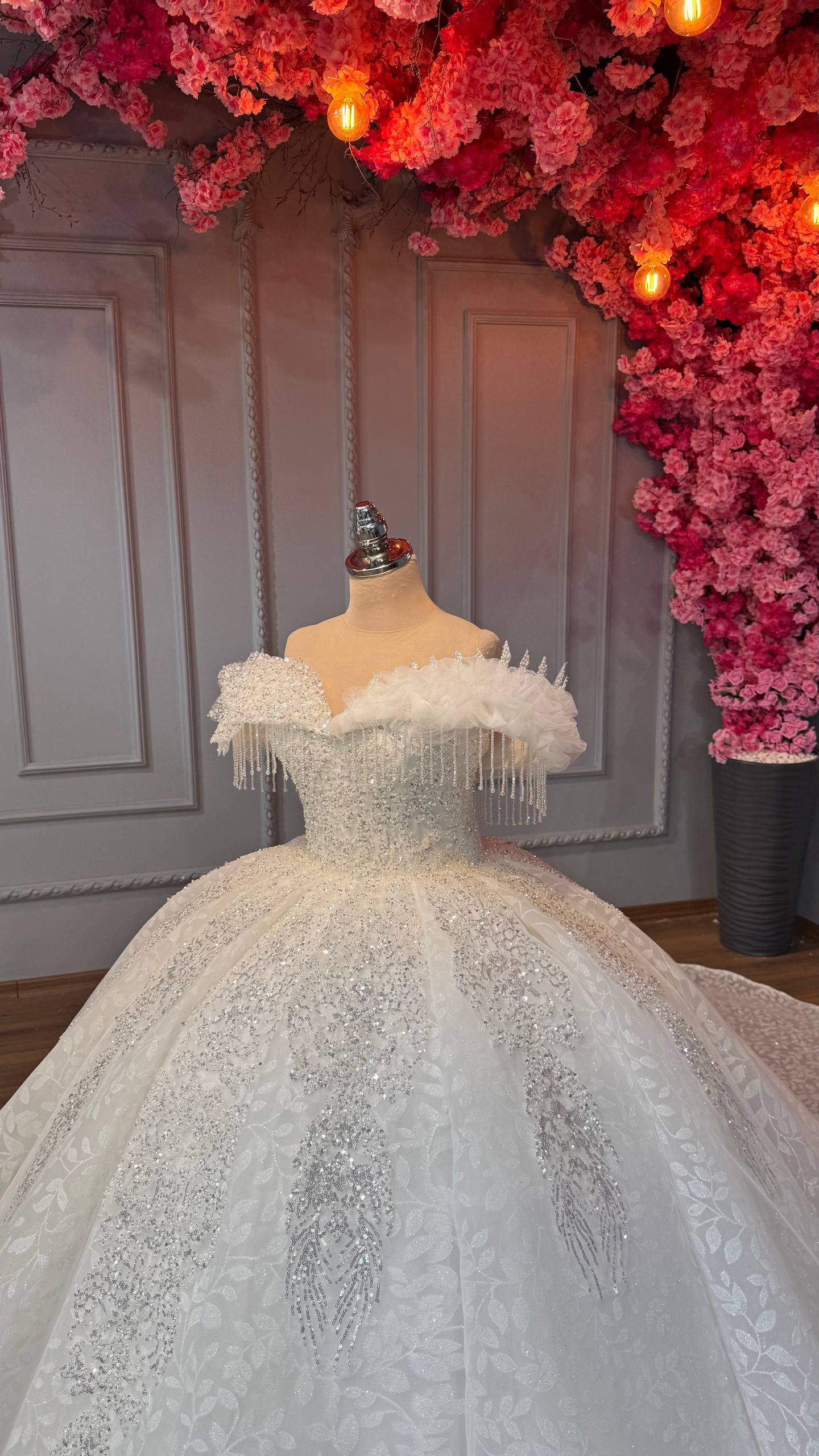 Robe de Mariée Princesse Luxury avec Cercle inclus