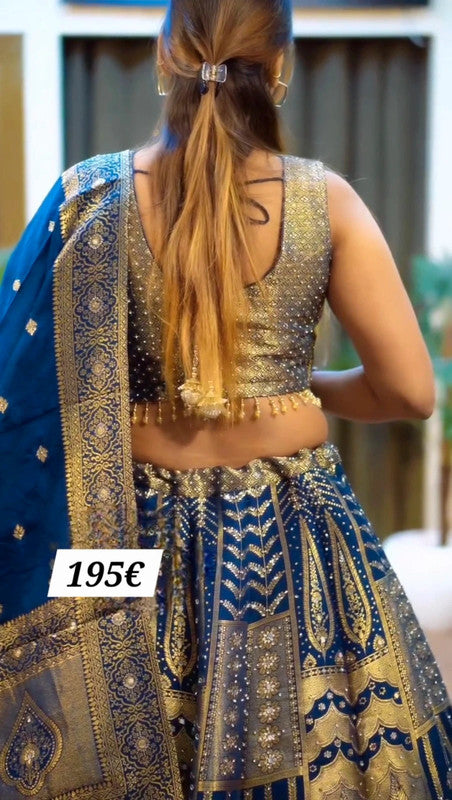 Lehenga Bleu Magnifique Jamais Porté