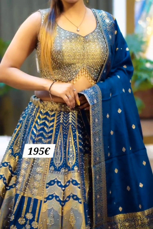 Lehenga Bleu Magnifique Jamais Porté