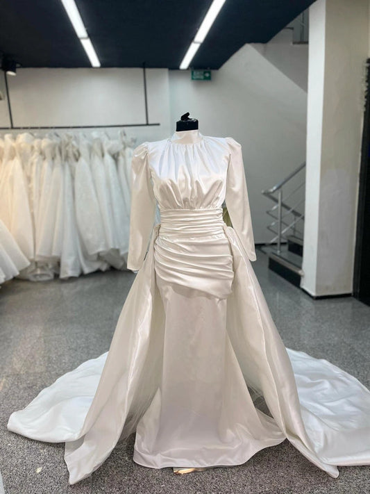 Robe de Mariée Musulmane Sirène Satin