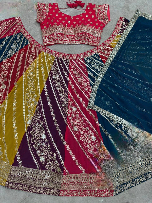 Lehenga Multicolores Luxury Jamais Porté