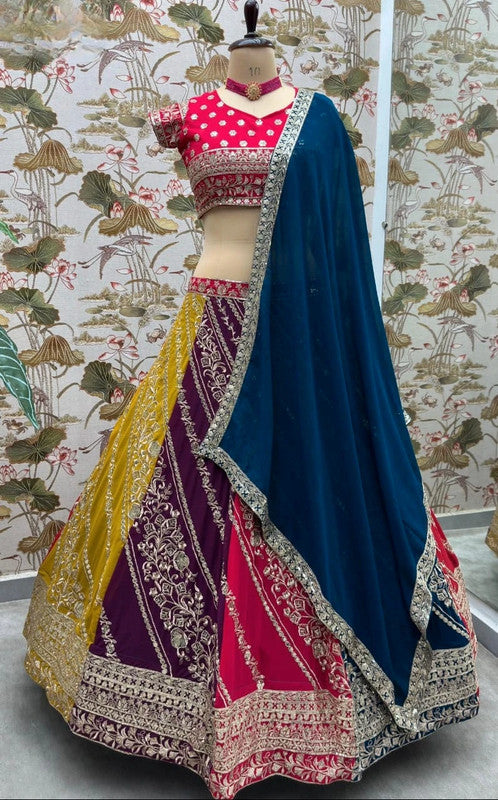 Lehenga Multicolores Luxury Jamais Porté