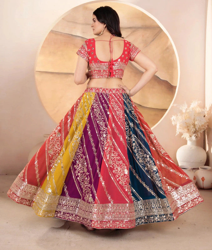 Lehenga Multicolores Luxury Jamais Porté