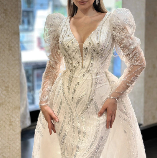 Magnifique Robe de Mariée Sirène Jamais Porté