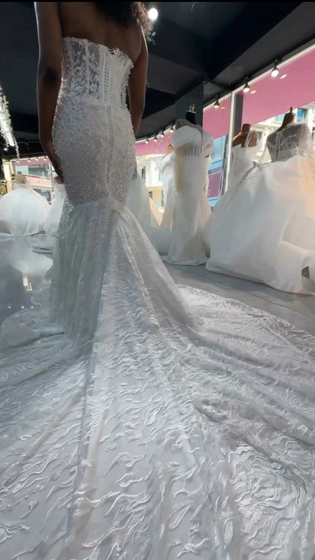 Magnifique Robe de Mariée Sirène Jamais Portée