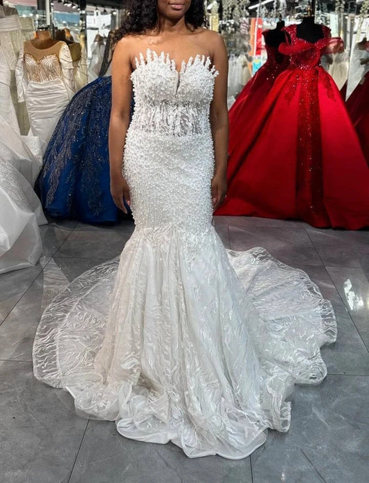 Magnifique Robe de Mariée Sirène Jamais Portée