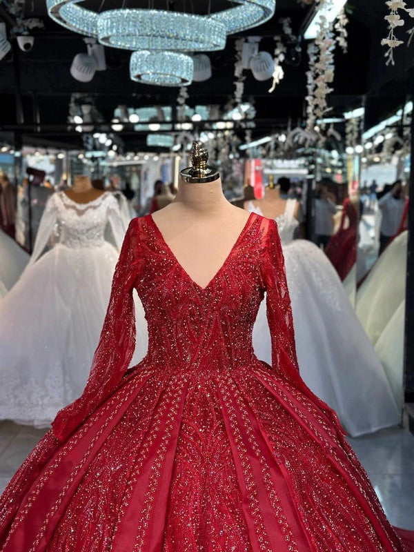 Magnifique Robe de Mariée Princesse Rouge Jamais Portée