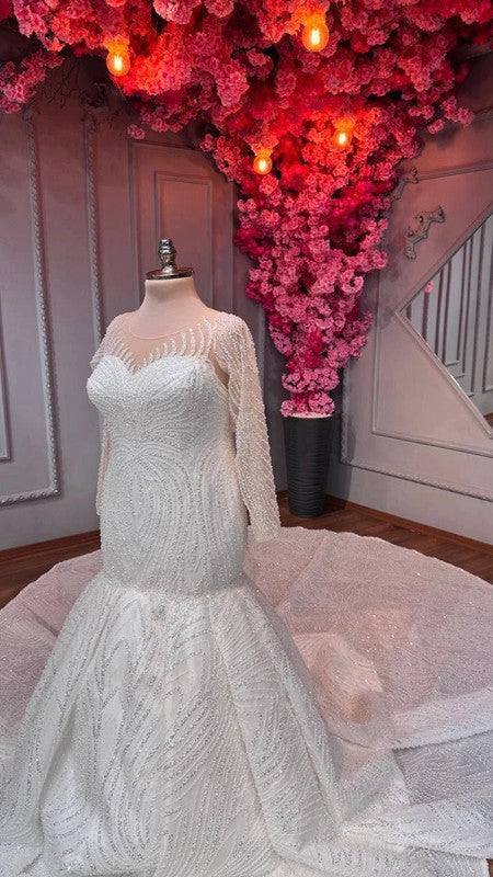 Magnifique Robe de Mariée Sirène Jamais Portée