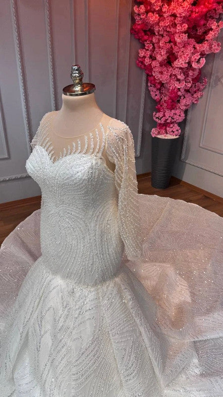 Magnifique Robe de Mariée Sirène Jamais Portée