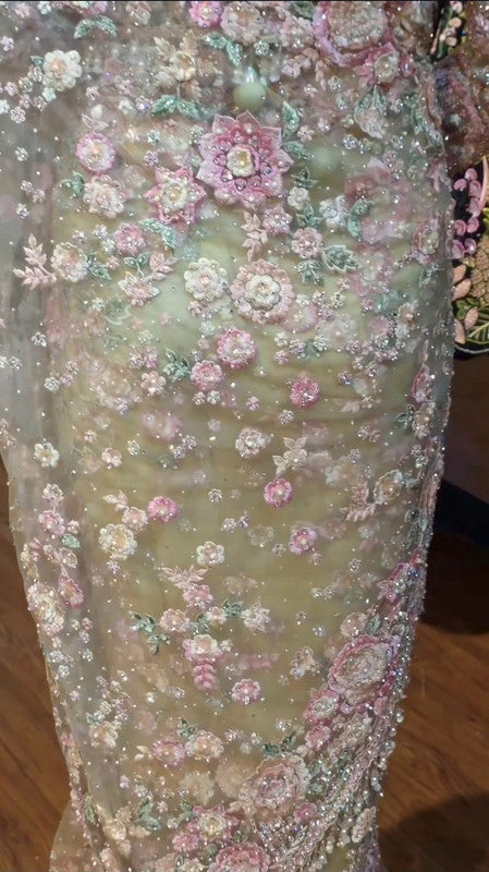 Magnifique Saree Luxury Flowers and Stones