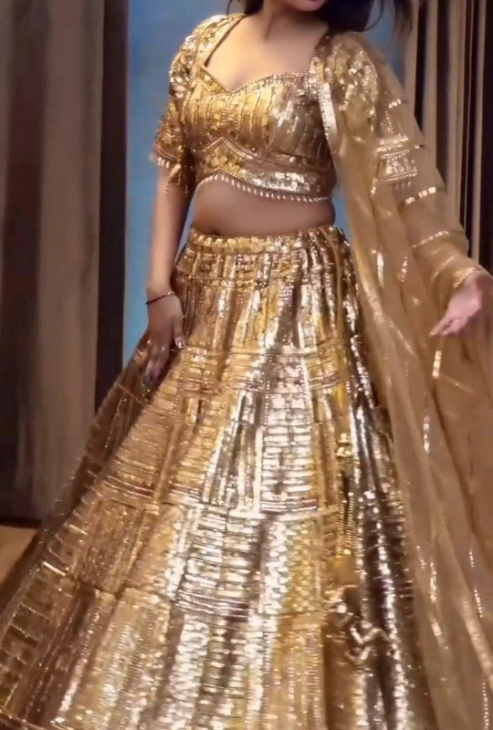 Magnifique Lehenga Doré Luxury