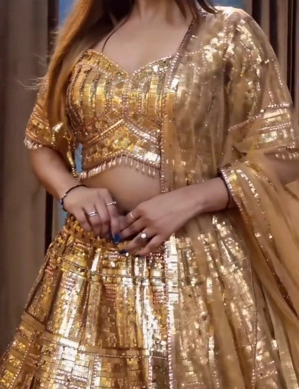 Magnifique Lehenga Doré Luxury