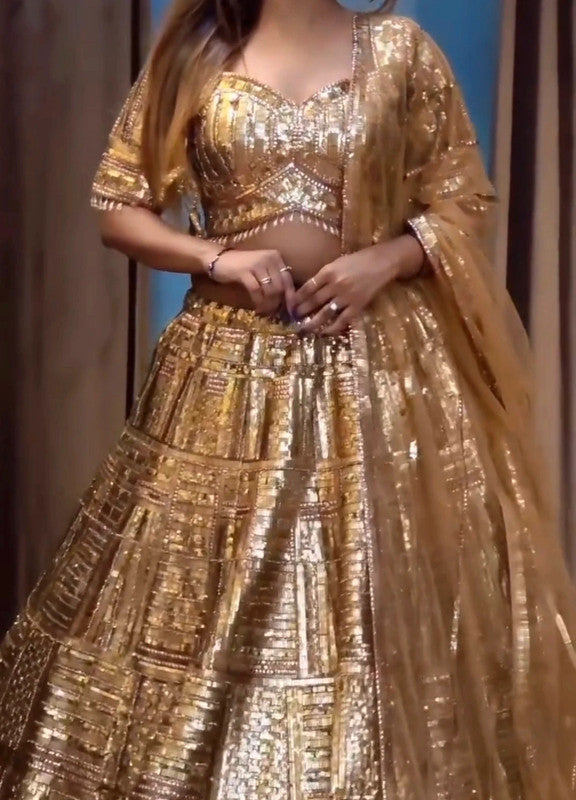 Magnifique Lehenga Doré Luxury