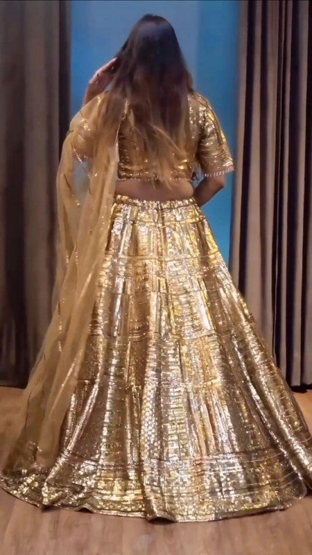 Magnifique Lehenga Doré Luxury