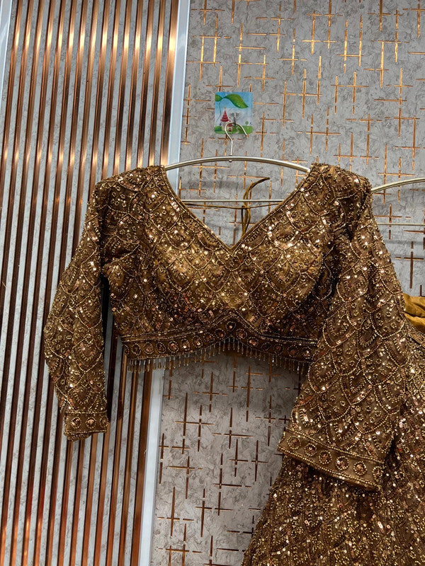 Magnifique Lehenga Doré Luxury