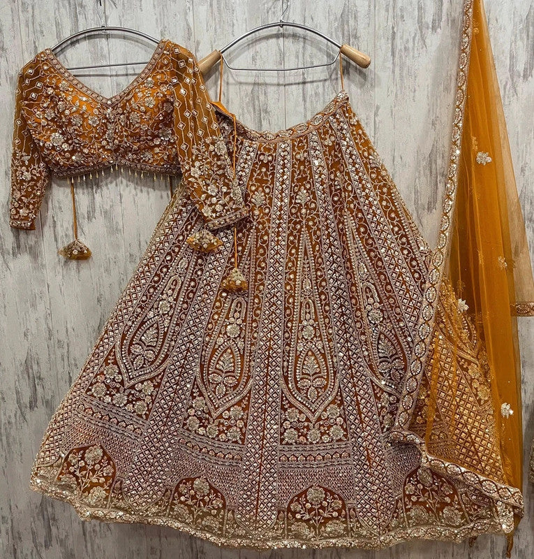 Magnifique Lehenga Orange Luxury