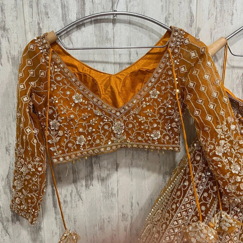 Magnifique Lehenga Orange Luxury