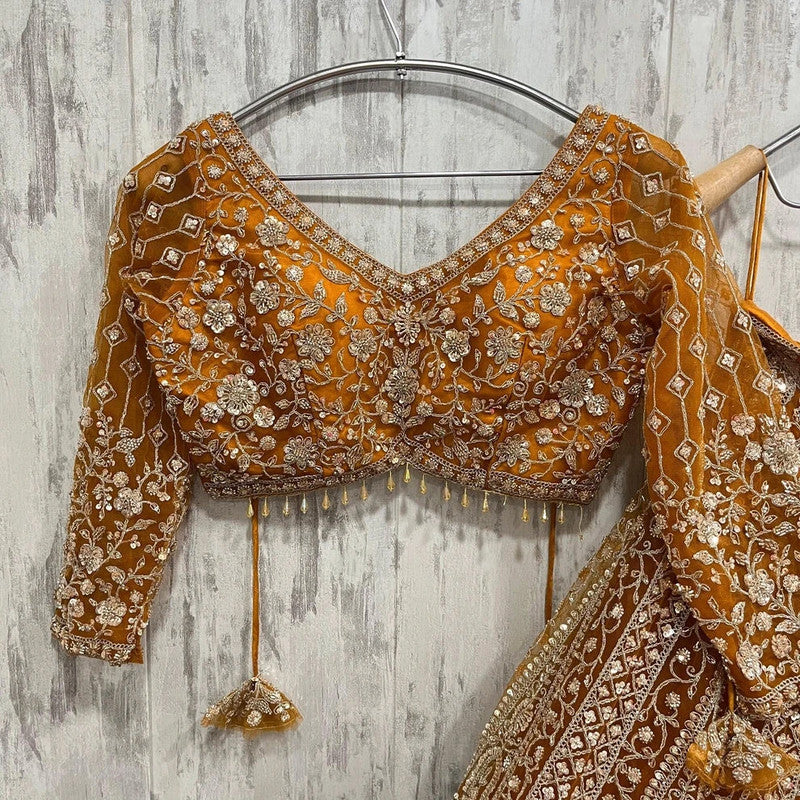 Magnifique Lehenga Orange Luxury