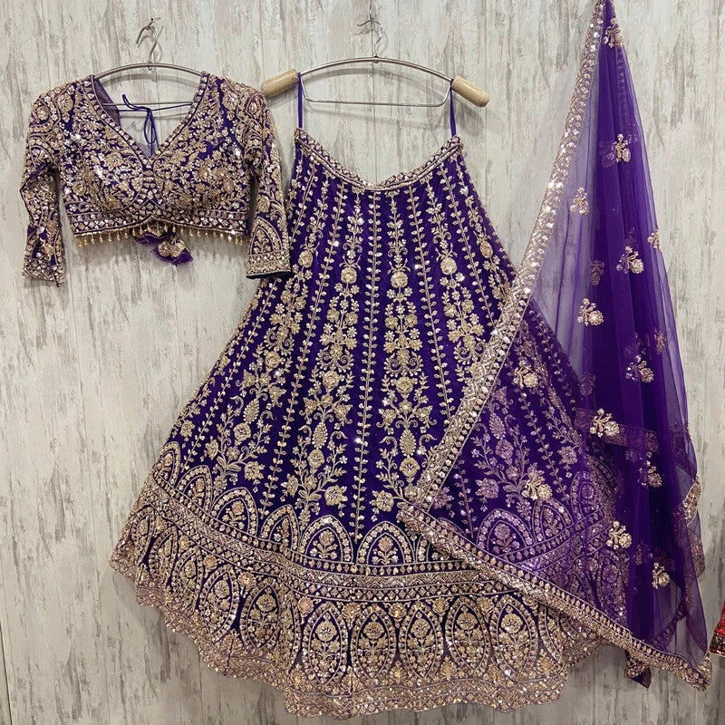 Magnifique Lehenga Luxury Violet Doré