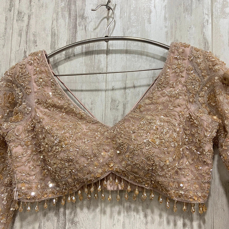 Magnifique Lehenga Luxury Blanc Doré