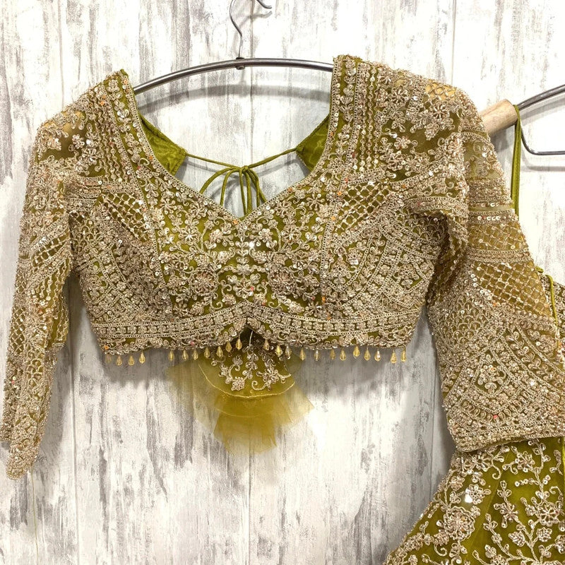 Magnifique Lehenga Luxury Vert Pistache