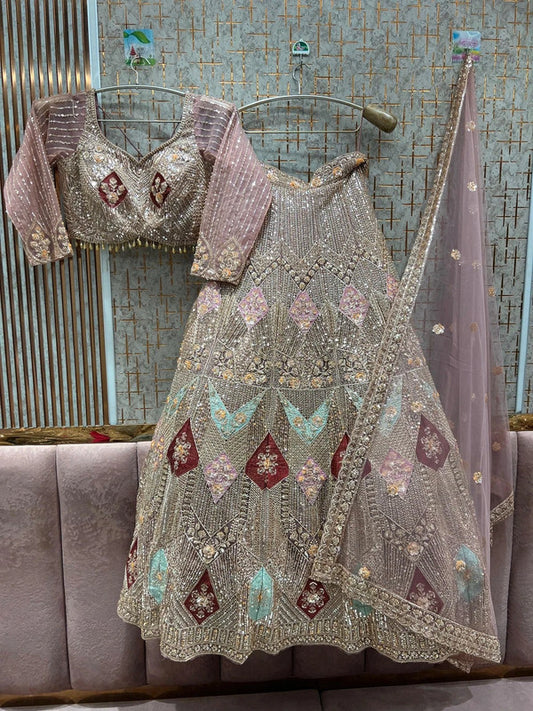 Magnifique Lehenga Luxury Rose