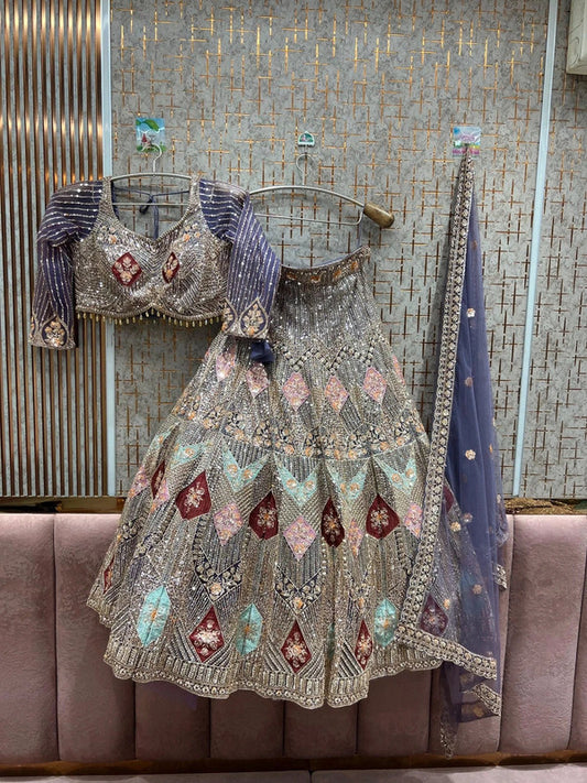 Magnifique Lehenga Luxury Violet