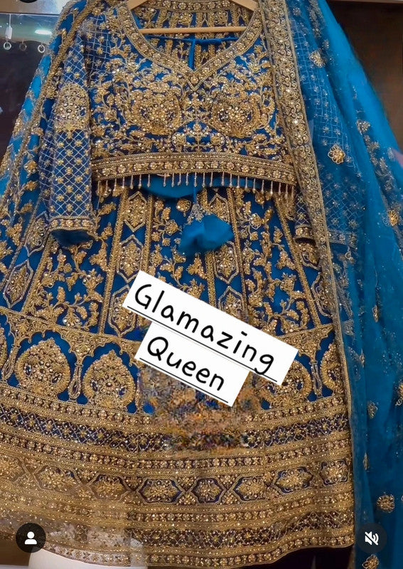 Magnifique Lehenga Luxury Bleu