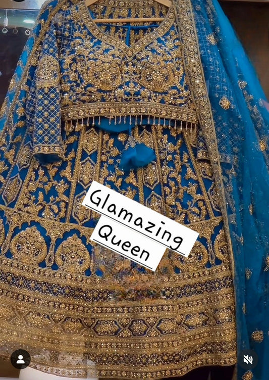 Magnifique Lehenga Luxury Bleu