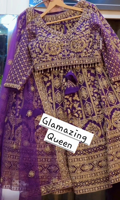 Magnifique Lehenga Luxury Violet