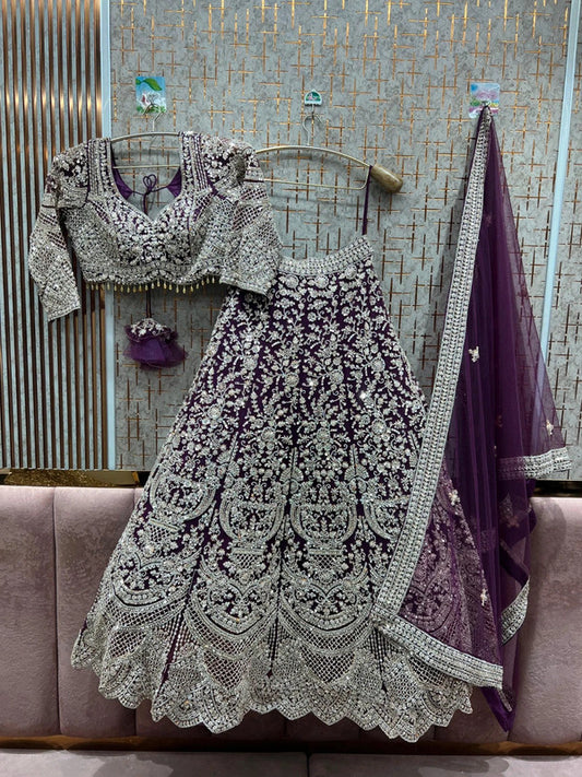 Magnifique Lehenga Luxury Violet