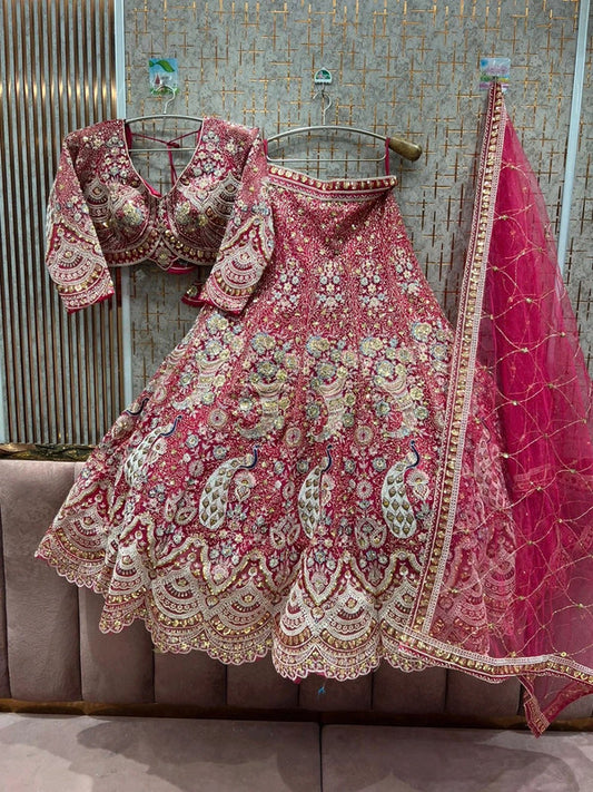Magnifique Lehenga Rose Fuschia Luxury