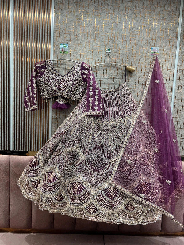Magnifique Lehenga Violet Luxury
