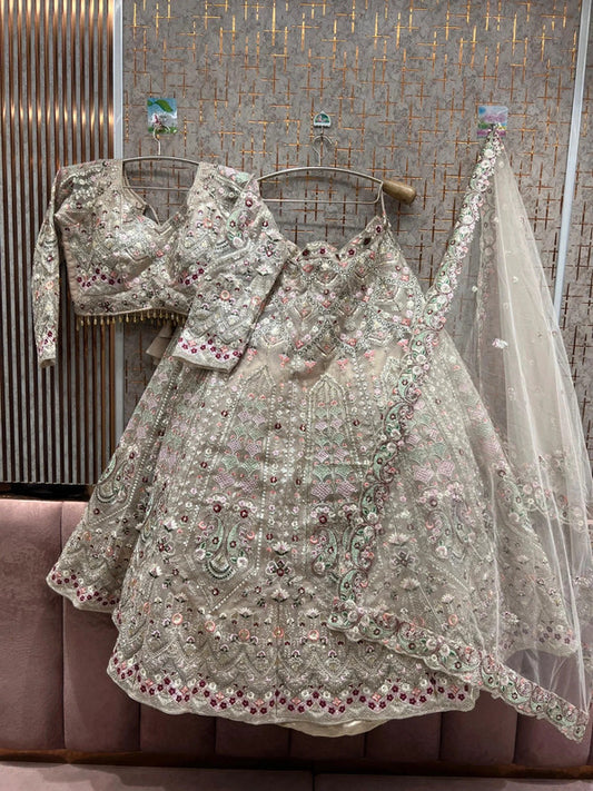 Magnifique Lehenga Beige Luxury
