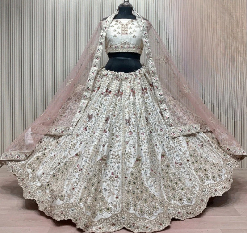 Magnifique Lehenga Blanc Luxury