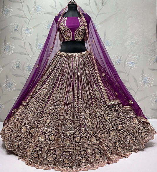 Magnifique Lehenga Violet Luxury
